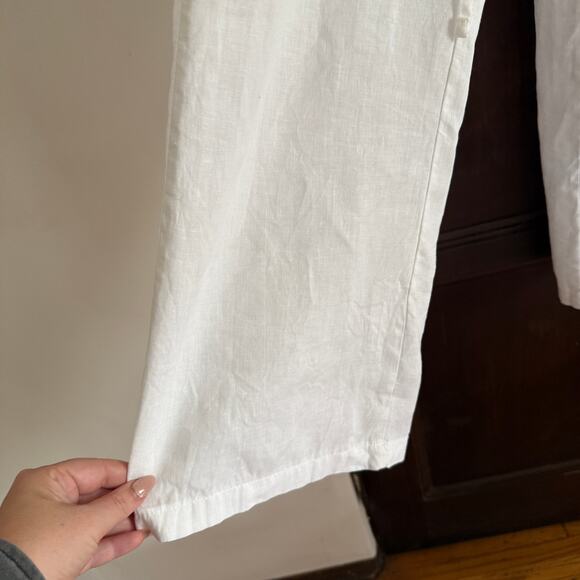 EDIKTED White Cotton Plain Weave Drawstring Waist Cargo Pants Denver Extra Small - Picture 5 of 7